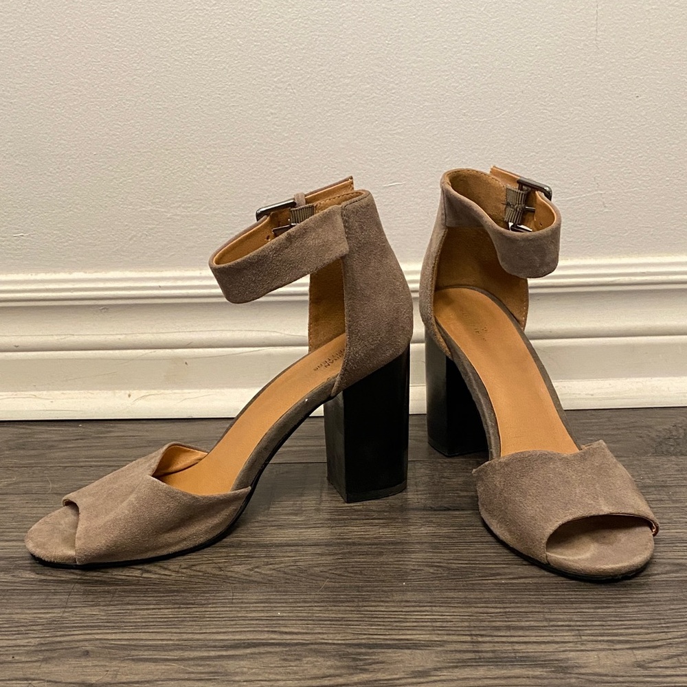 Urban Outfitters Grey Block Heel Sandals